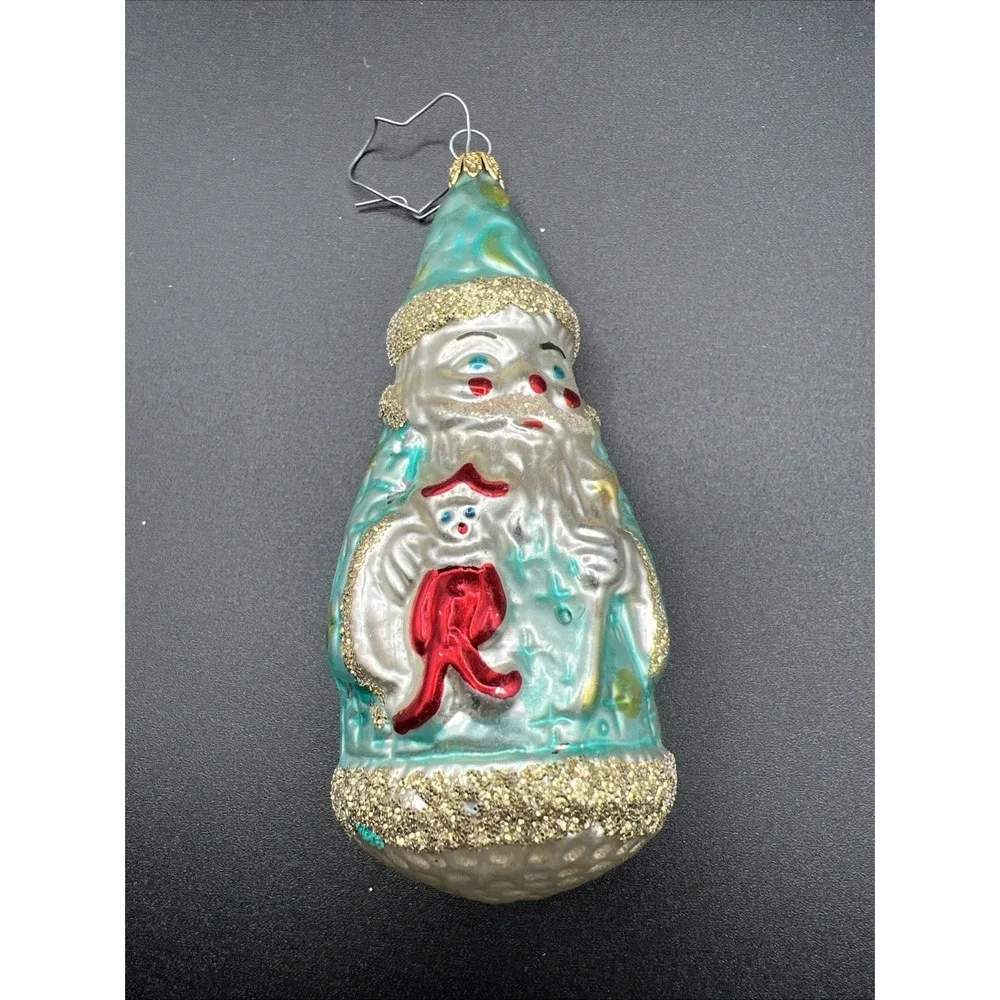 VTG Kurt Adler Hand Crafted Traditional Glass Ornament Wizard Kringle Wand‎ Doll